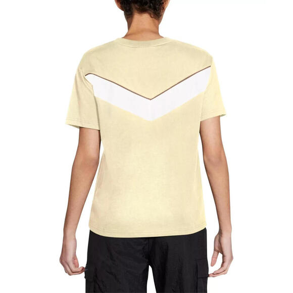 Nike Women’s Sportswear Cotton Heritage T-Shirt, Yellow, XLarge - Picture 2 of 2